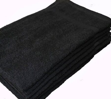 Black hand towels