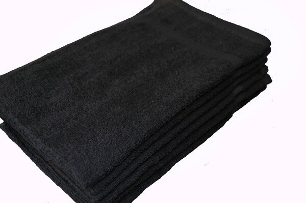 Black hand towels