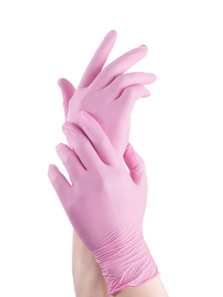 Stellar Pink Nitrile Gloves Large-10 boxes per Case