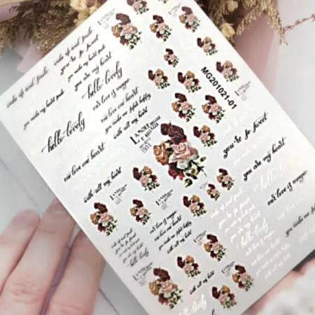 Sticker Decal-Rose Notes