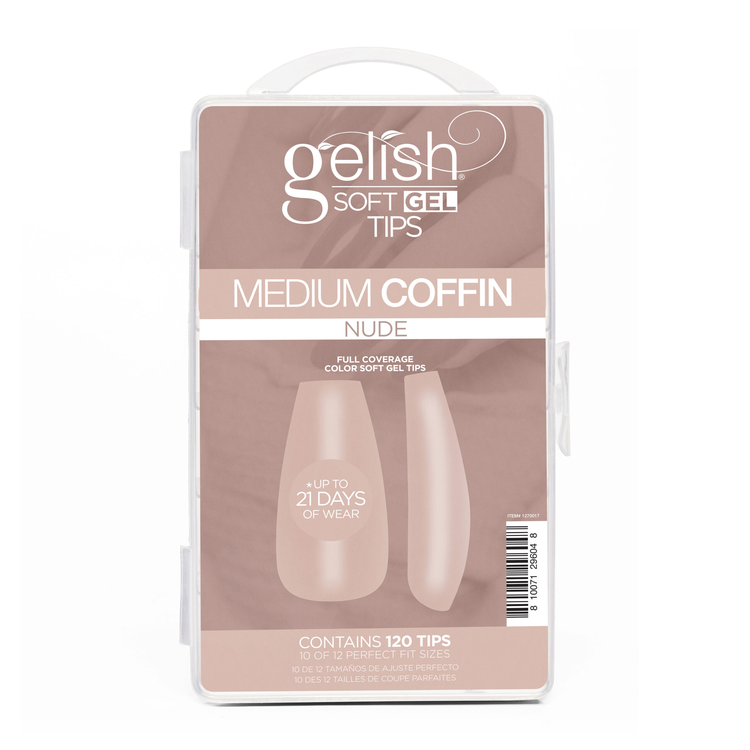 Soft Gel 120ct Medium Coffin nude tips