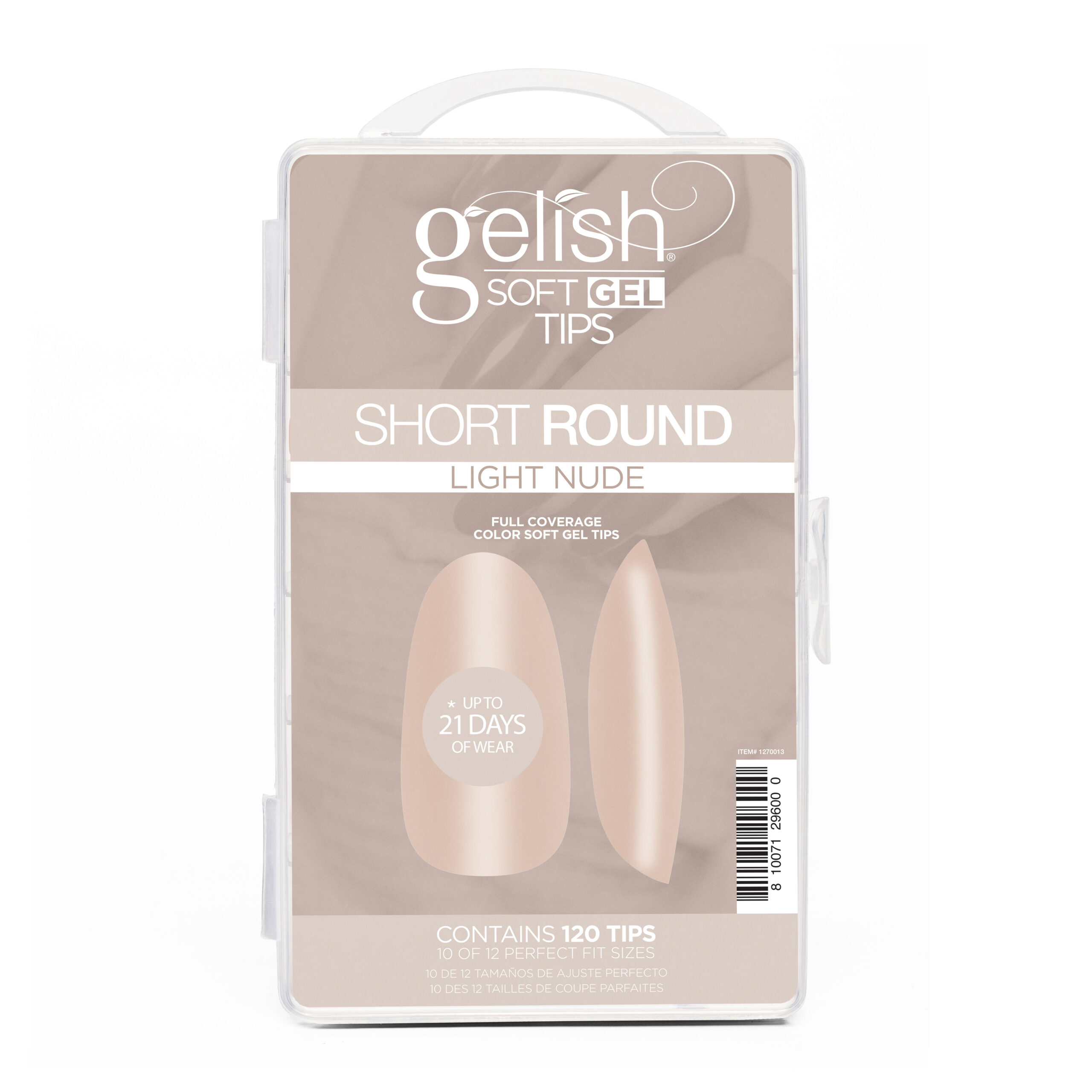 Soft Gel 120ct Short Round nude tips