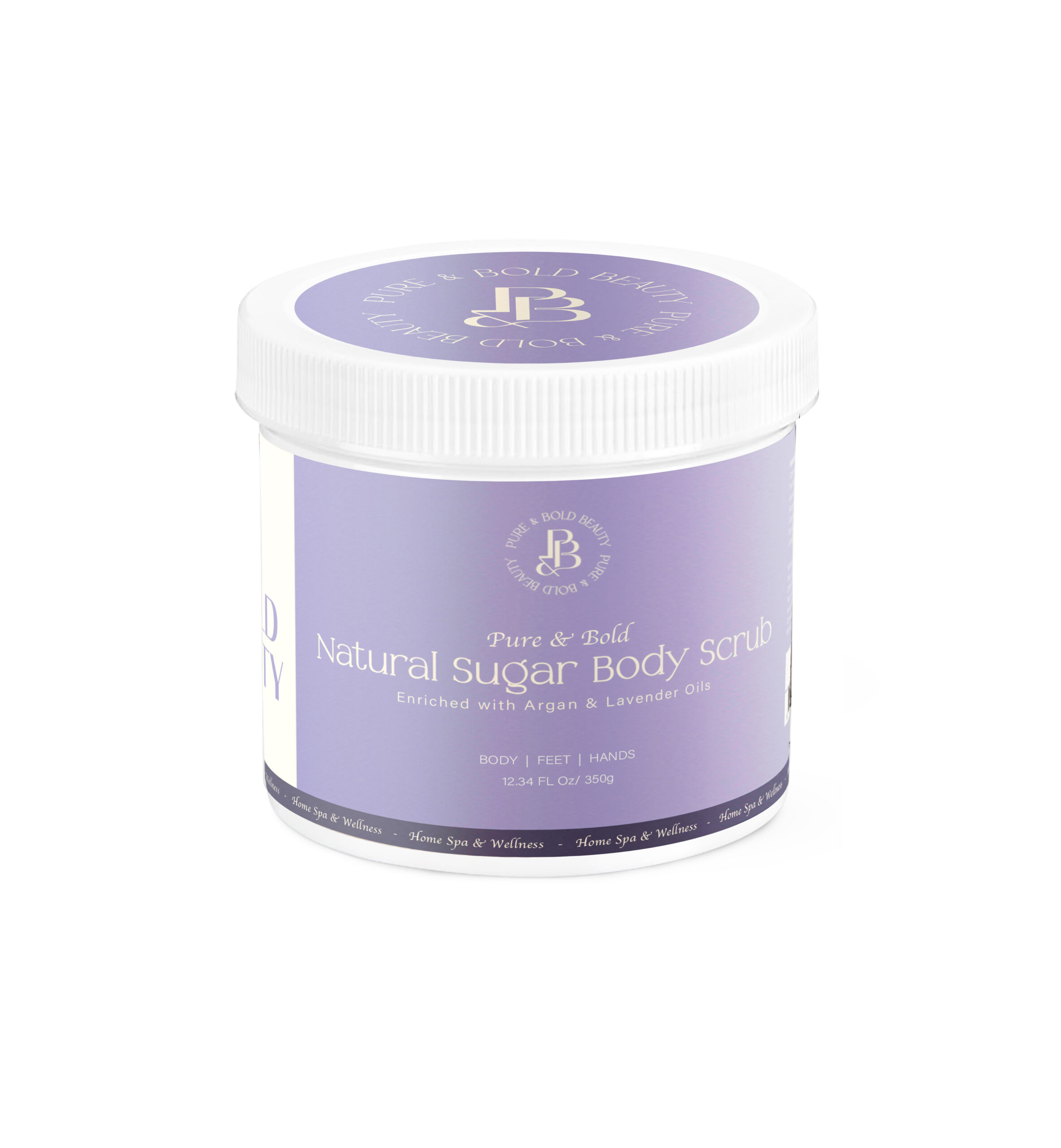 Pure and Bold Beauty Natural Sugar Scrub with Lavender Essential Oil 12.3oz/350g