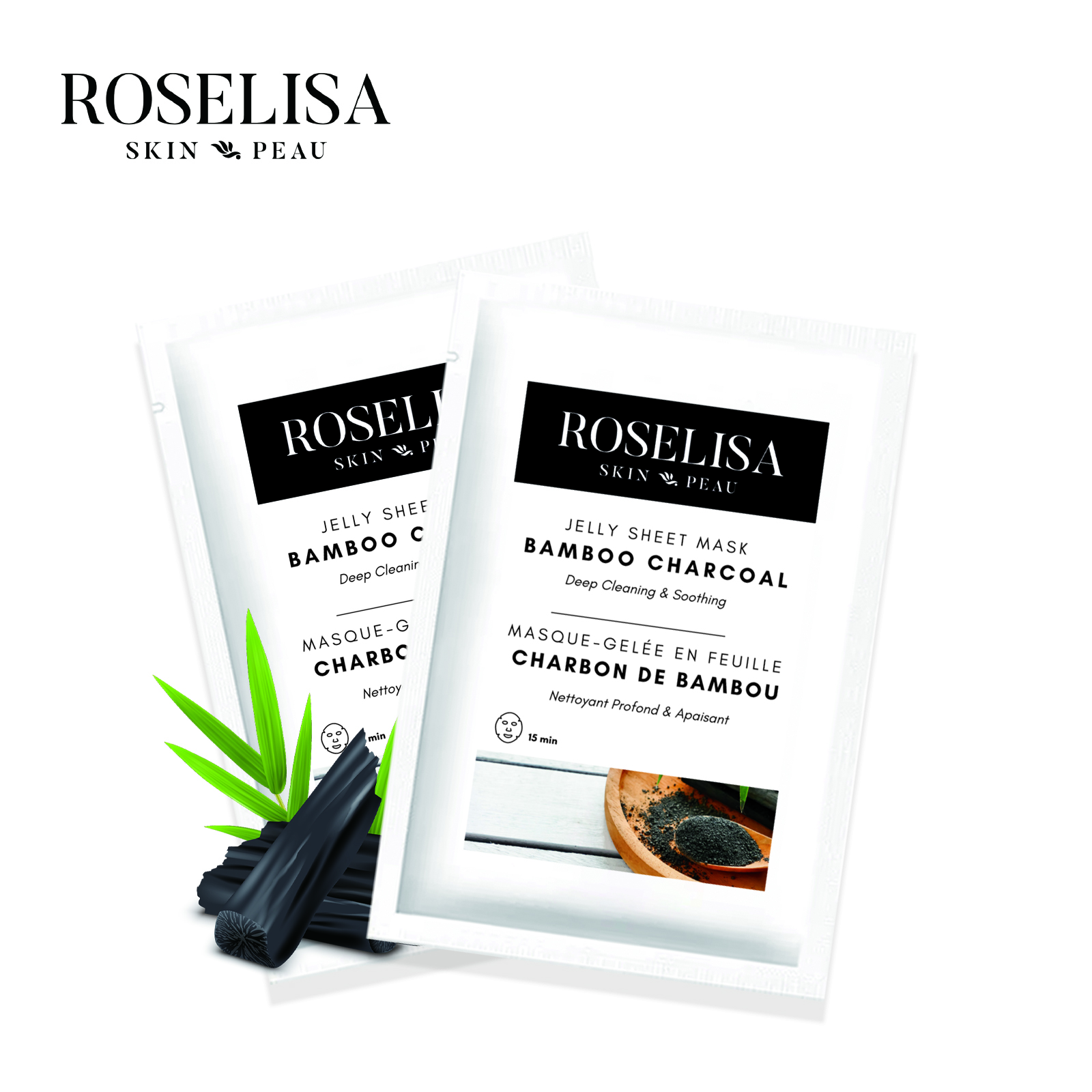 Roselisa Jelly Bamboo Charcoal Sheet Mask