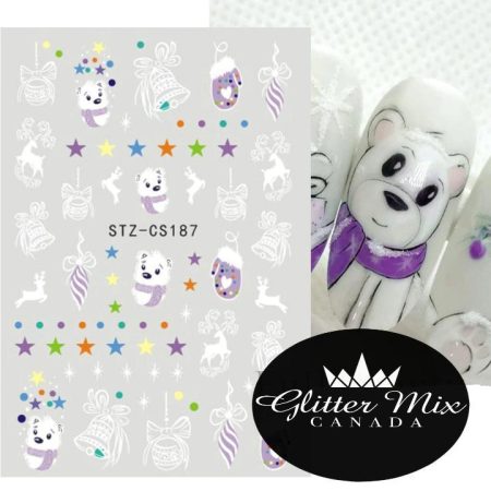 Nail Sticker-Christmas Polar bears