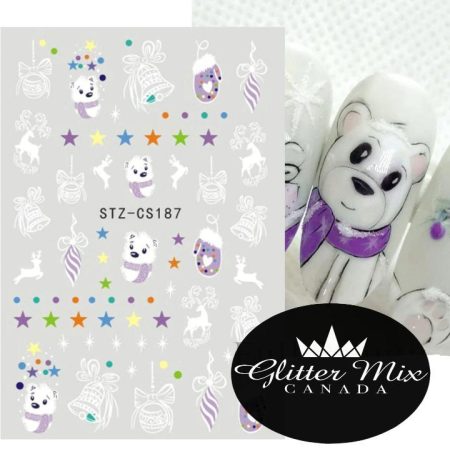 Nail Sticker-Christmas Polar bears