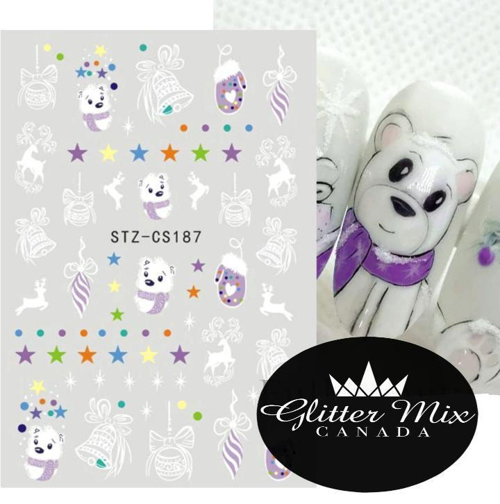 Nail Sticker-Christmas Polar bears