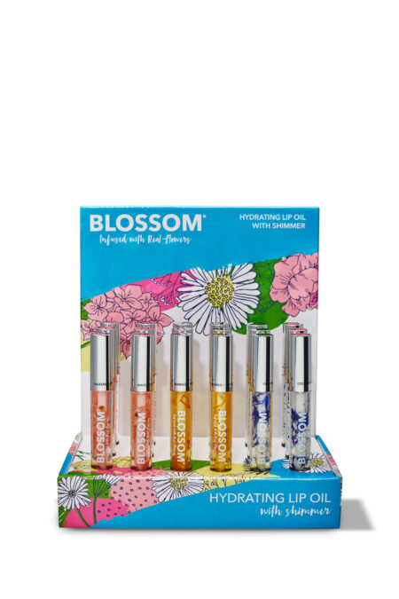 Blossom 18pc Hydrating Lip Oil with Shimmer Display