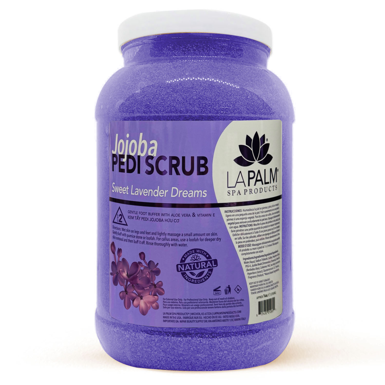 La Palm Jojoba Gel Pedi Scrub Sweet Dreams Lavender