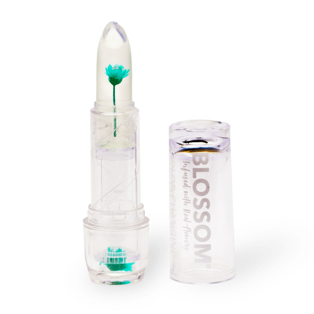 Blossom Color Changing Crystal Lip Balm- Turquoise