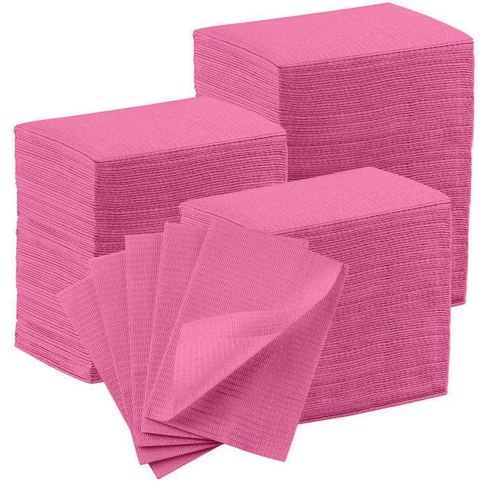 Dark Pink Dental Bibs 125pcs